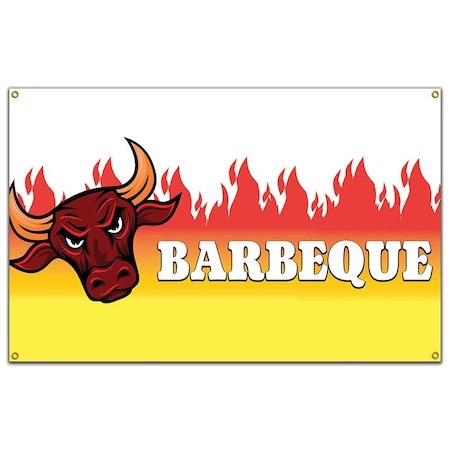 Signmission Barbeque Banner Concession Stand Food Truck Single Sided B-60 Barbeque19